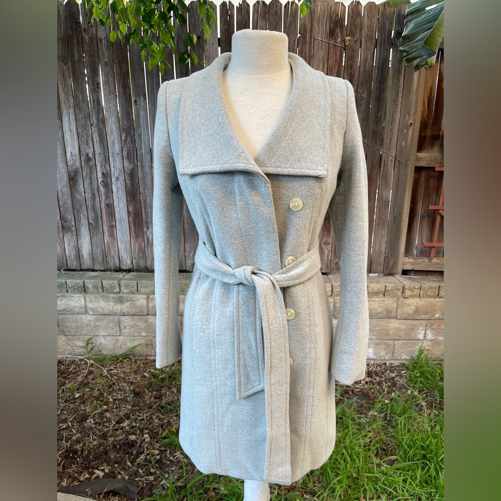 Aritzia Babaton The Connor Gray  cashmere Italian wool XSmall minimalist office